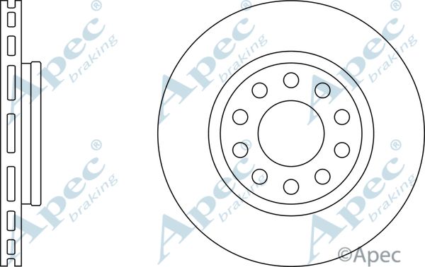 APEC BRAKING Тормозной диск DSK2519